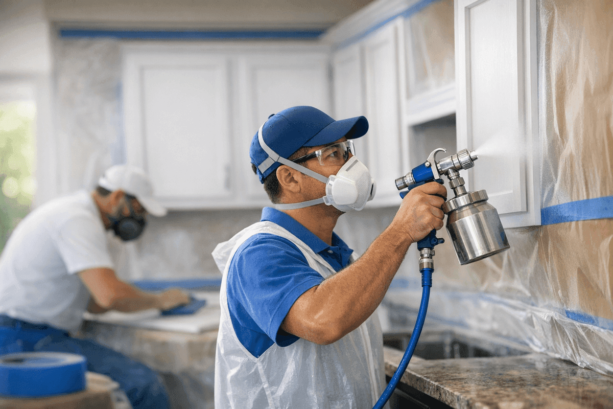 Cabinet Refinishing service by Oregon City Painting