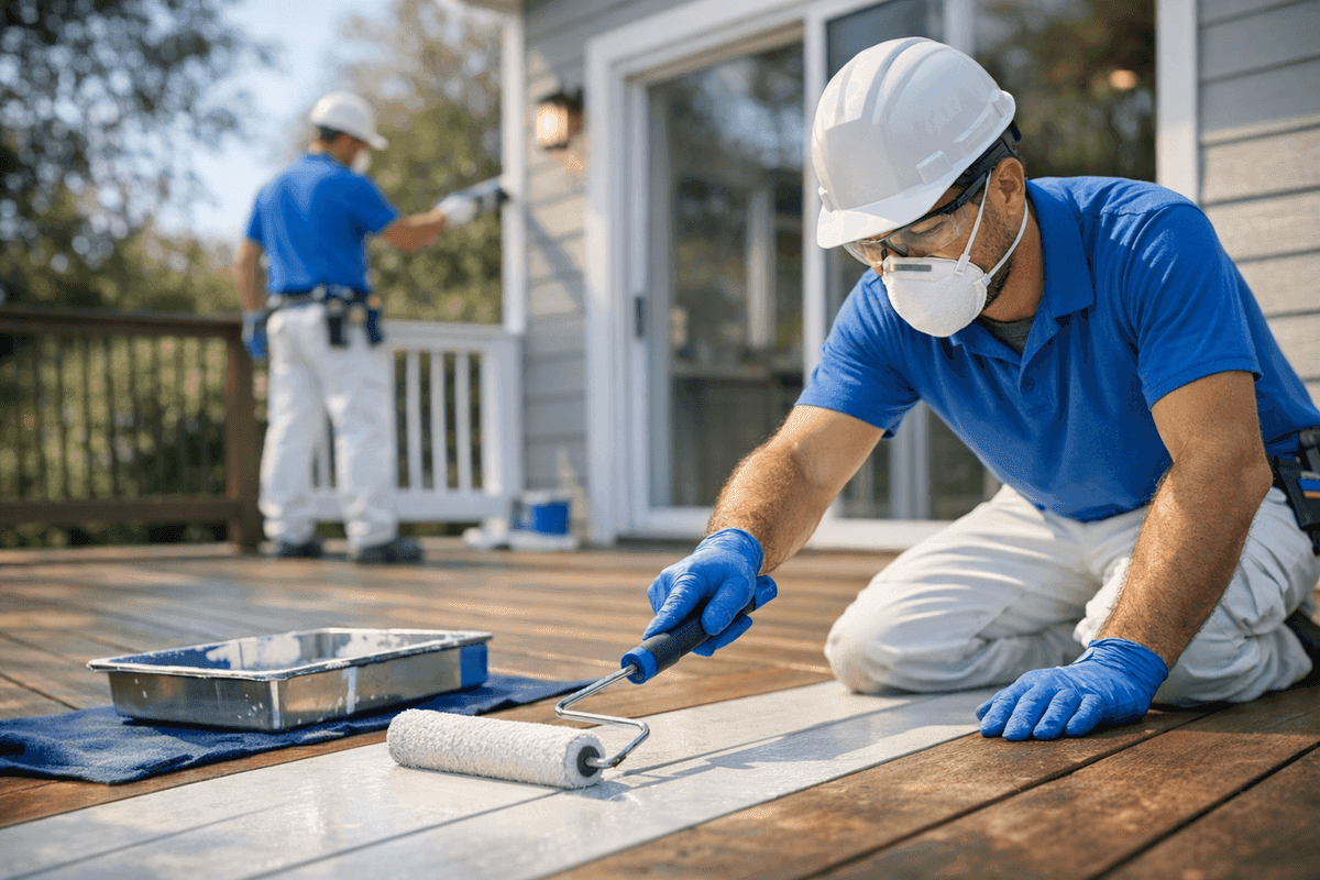 Deck Painting service by Oregon City Painting