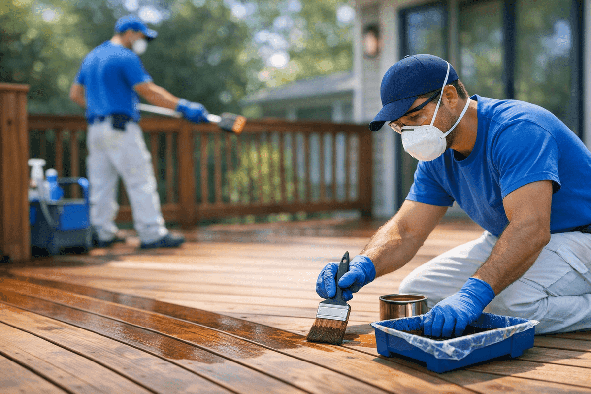 Deck Staining service by Oregon City Painting
