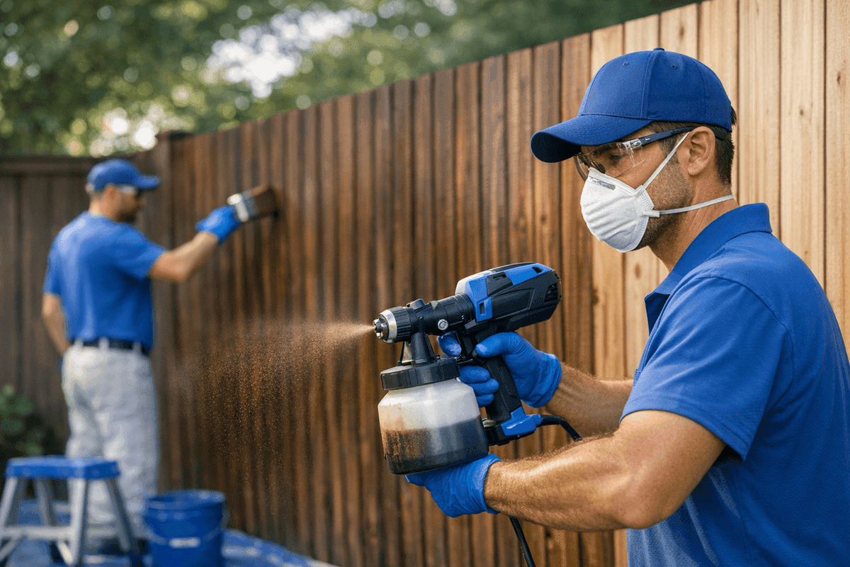 Fence Staining service by Oregon City Painting