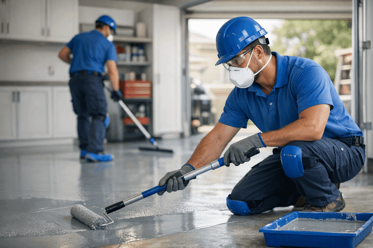 Garage Floor Painting service by Oregon City Painting