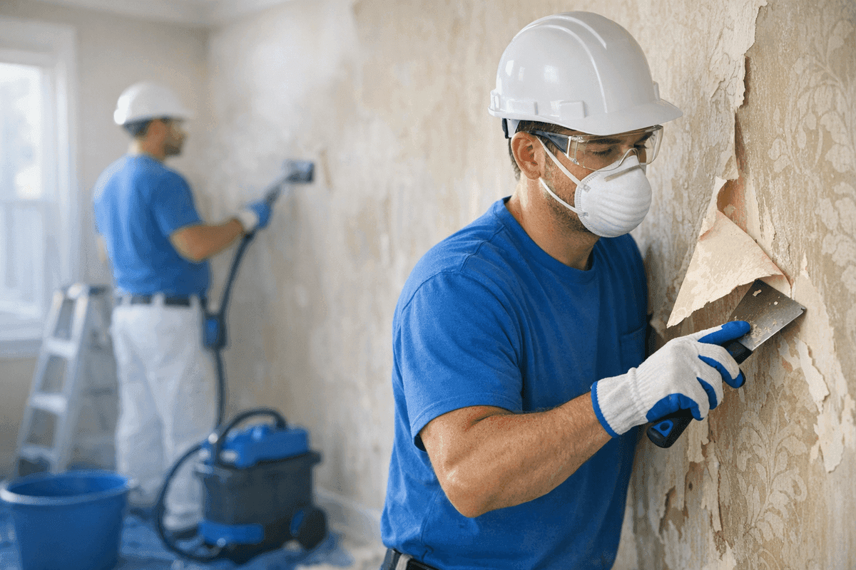 Wallpaper Removal service by Oregon City Painting