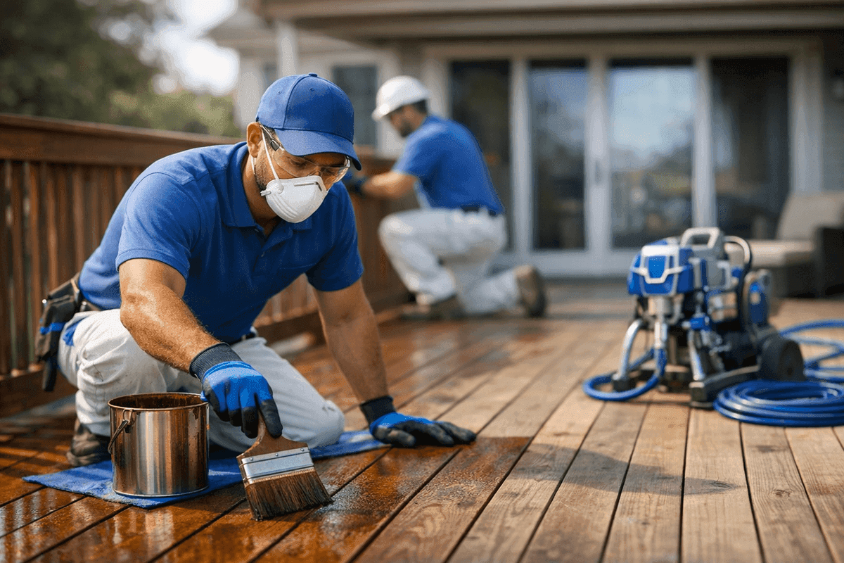Wood Staining service by Oregon City Painting